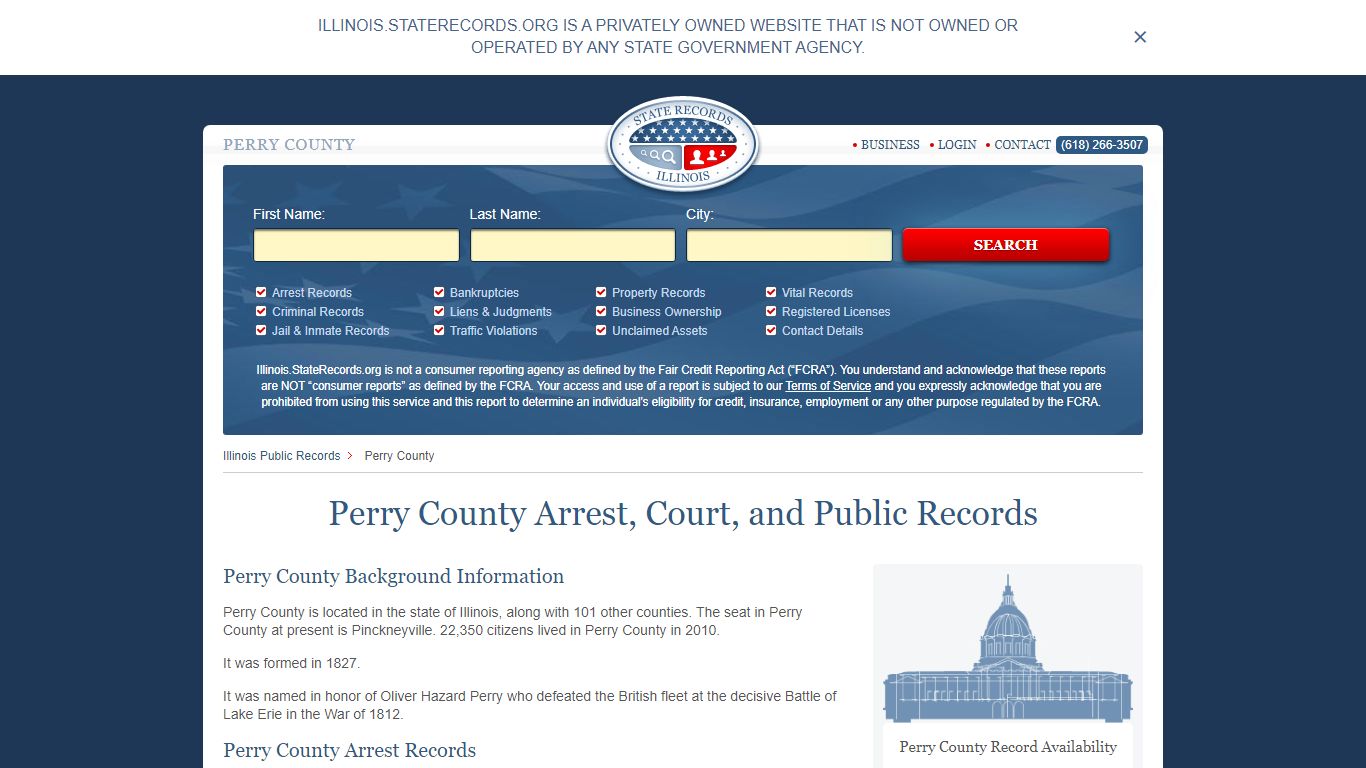 Perry County Arrest, Court, and Public Records
